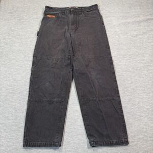 Empyre Jeans Women 28x26 Black Relax Fit Straight Leg Washed Denim Skater‎ Style